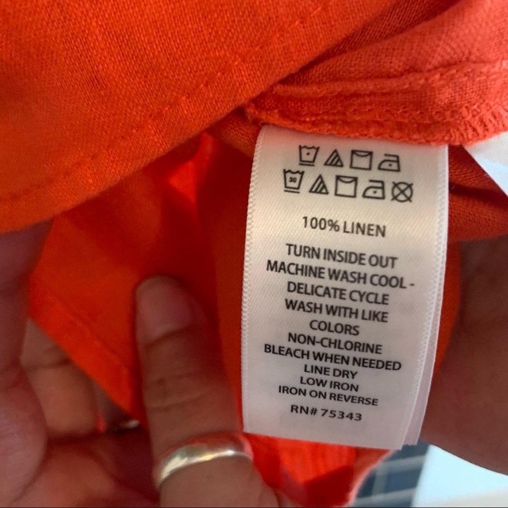 Orange button down - Picture 4 of 6